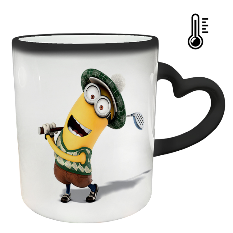 ماگ حرارتی مدل دسته قلبی طرح مینیون کد 13