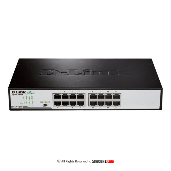 سوییچ 16 پورت گیگابیتی، غیر مدیریتی و دسکتاپ دی-لینک مدل DGS-1016D