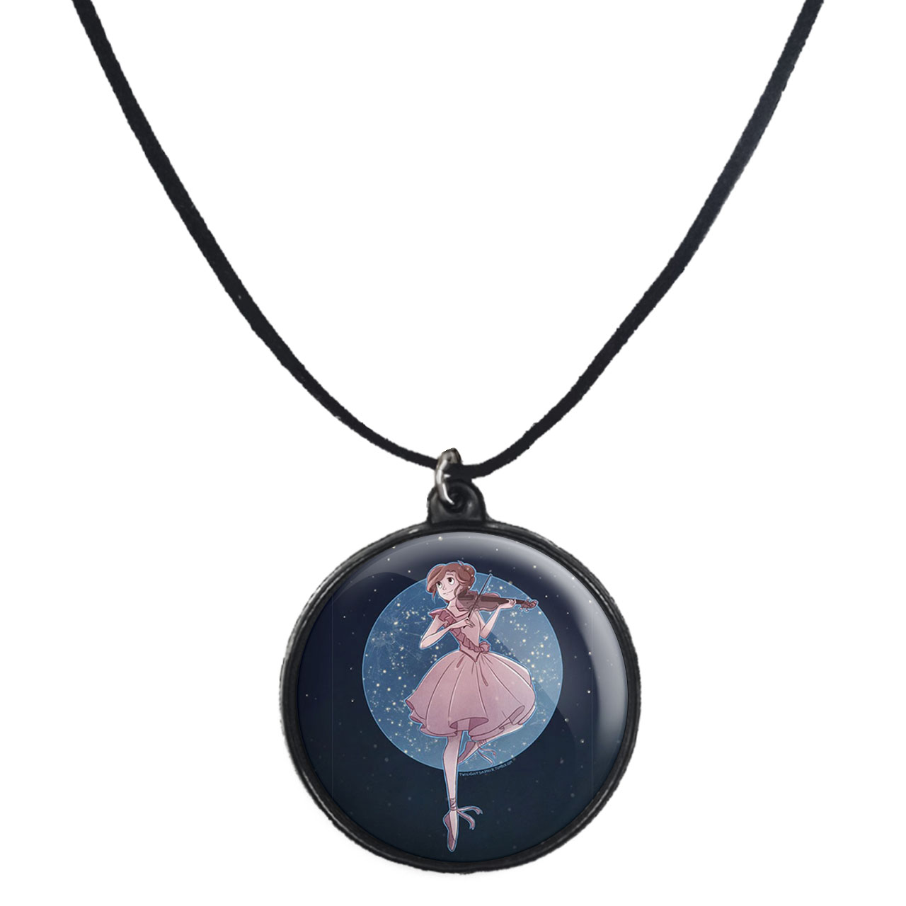 گردنبند پرمانه طرح ویولون کد pmb.30479مدل دو طرفه