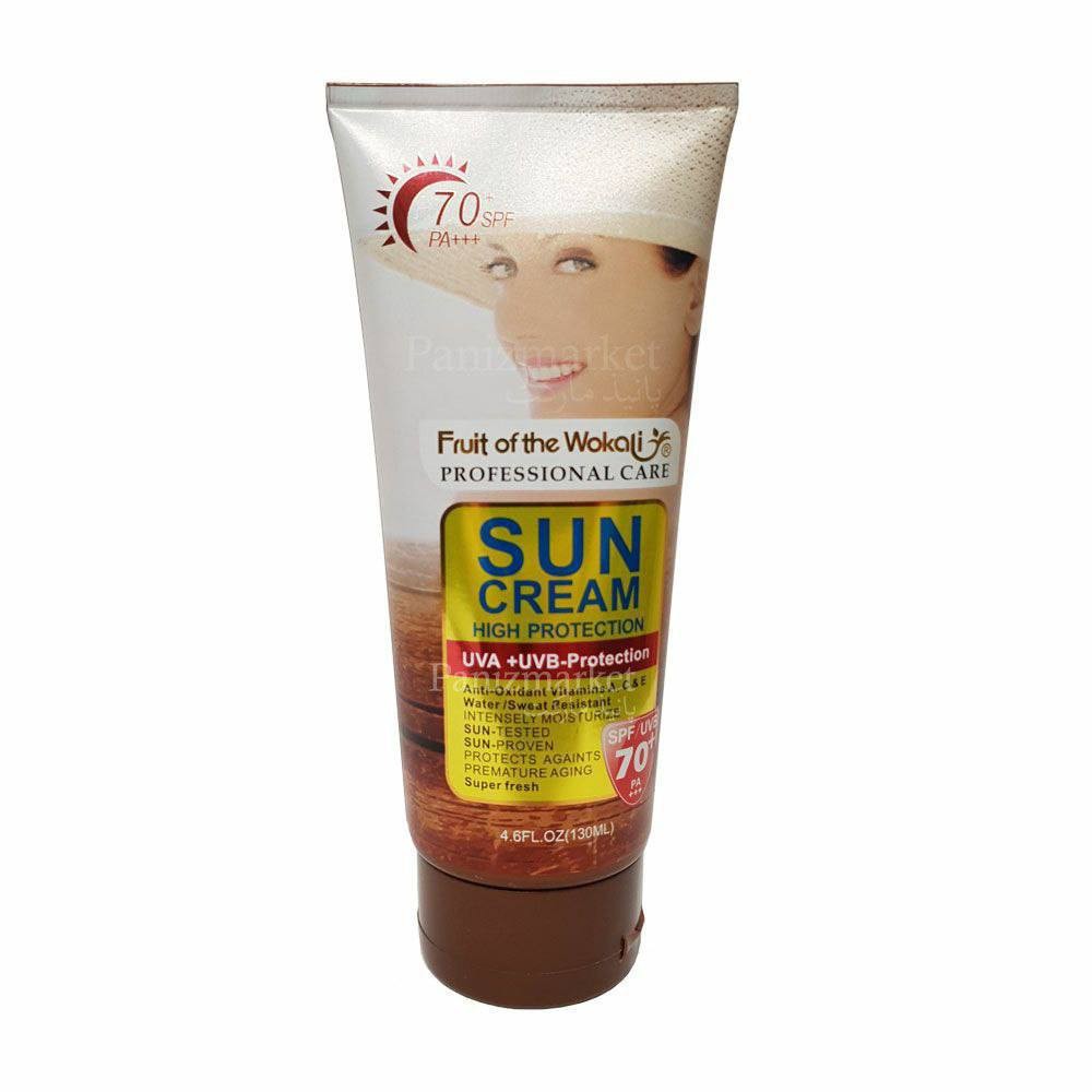 کرم ضد آفتاب بی رنگ وکالی spf 70 ضدآفتاب