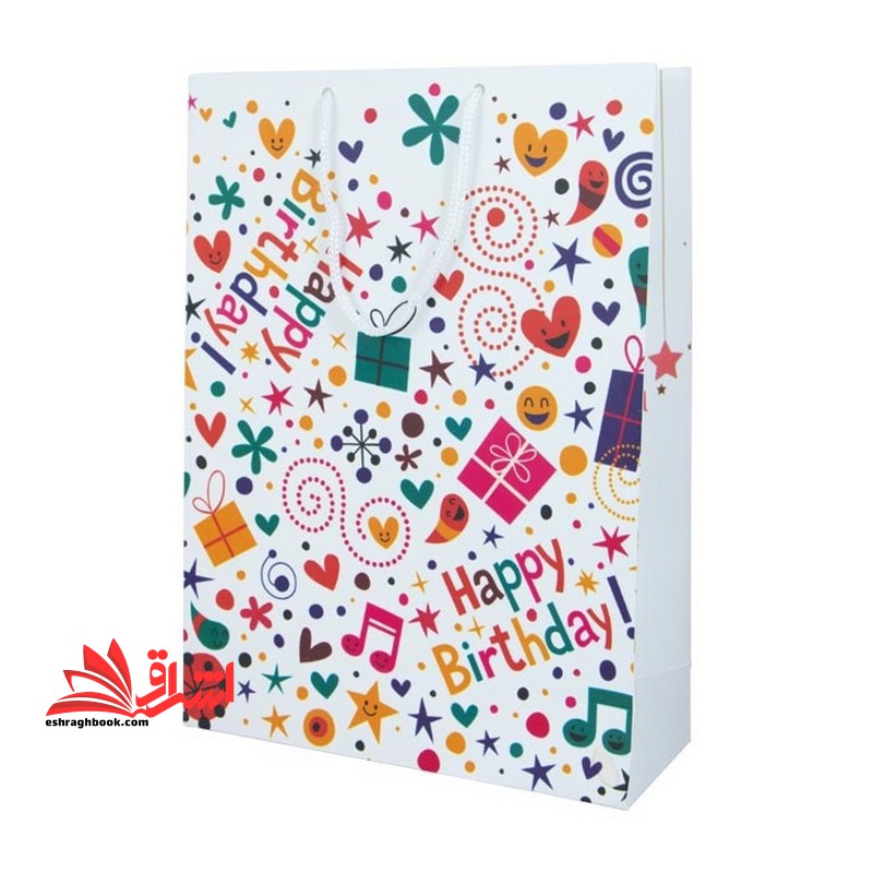 ساک دستی 33*24طرح جور HAPPY BIRTHDAY ) - فروشگاه کتاب اشراق