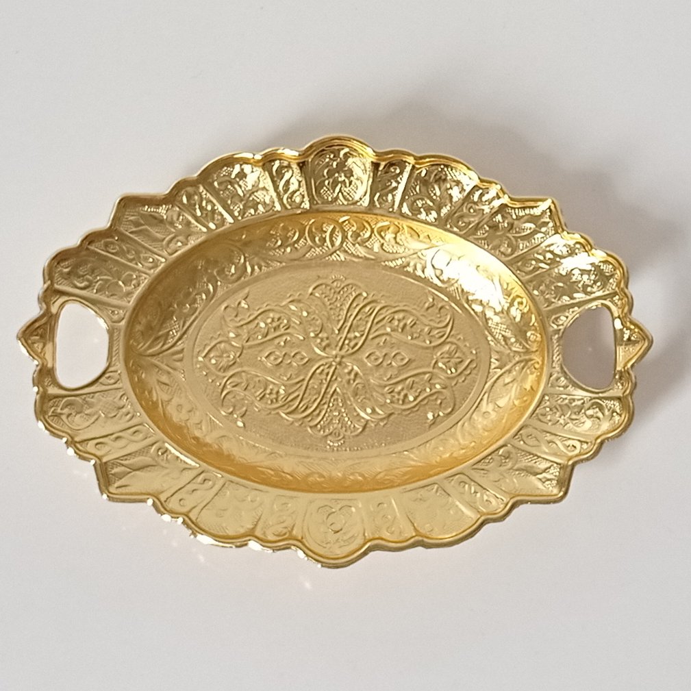 خرما خوری طرحدار طلایی