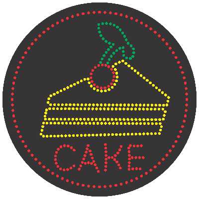 تابلو ال ای دی آیاز مدل کیک کد 447