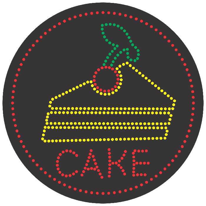 تابلو ال ای دی آیاز مدل کیک کد 447