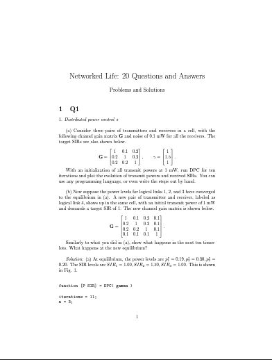 خرید و دانلود نسخه کامل کتاب Networked Life 20 Questions and Answers [Soultion Manual] - Pdf