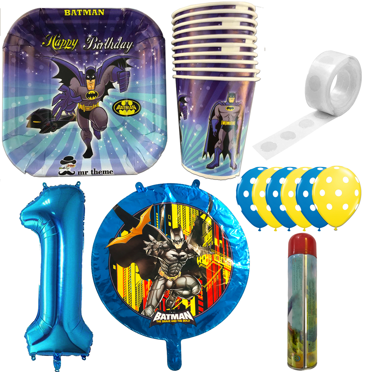 مجموعه 30 عددی تم تولد طرح بتمن کد 1