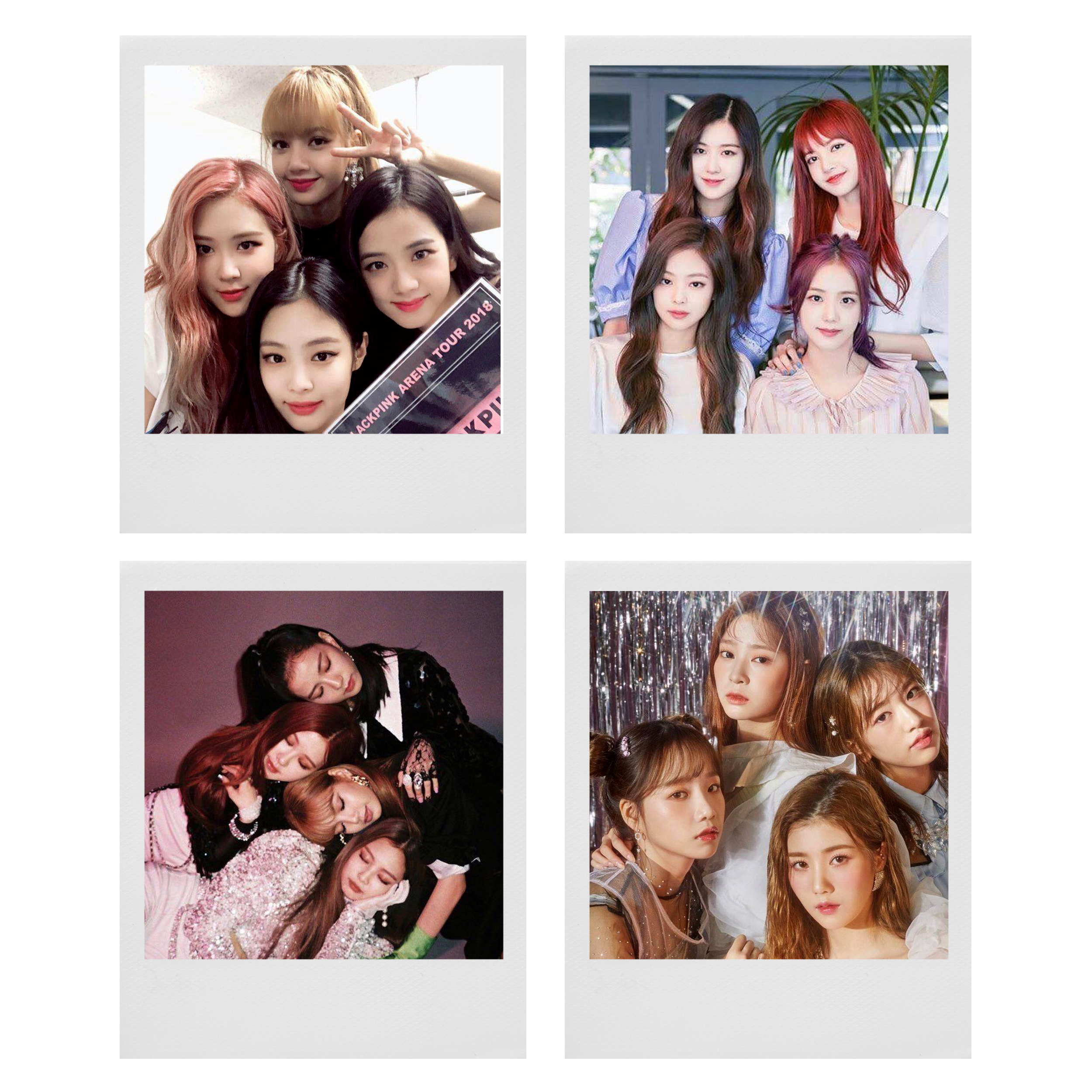 آویز تزیینی طرح Black Pink مدل P777 مجموعه 4 عددی