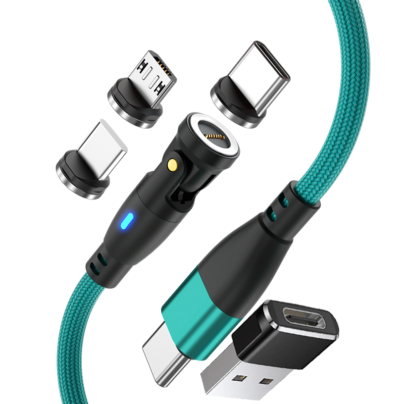 کابل تبدیل مغناطیسی به لایتنینگ / MicroUSB / USB -C مدل 5 سر کد BE1102 طول 1 متر