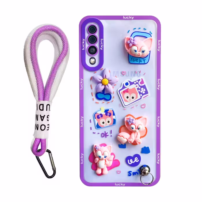 قاب گوشی موبایل سامسونگ Galaxy A50  و A50s و A30s طرح روباه برجسته دستبند دار