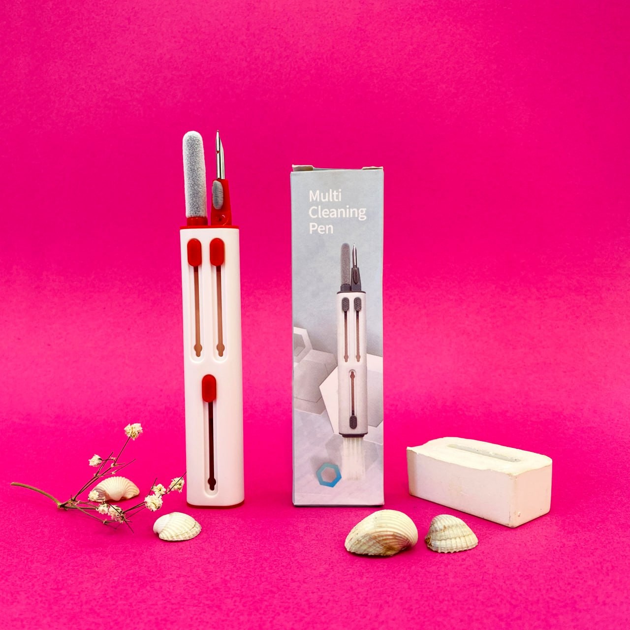 قلم تمیز کننده 3 کاره مخصوص تمیز کردن گوشی و کیس ایرپاد و صفحه کلید کامپیوتر 