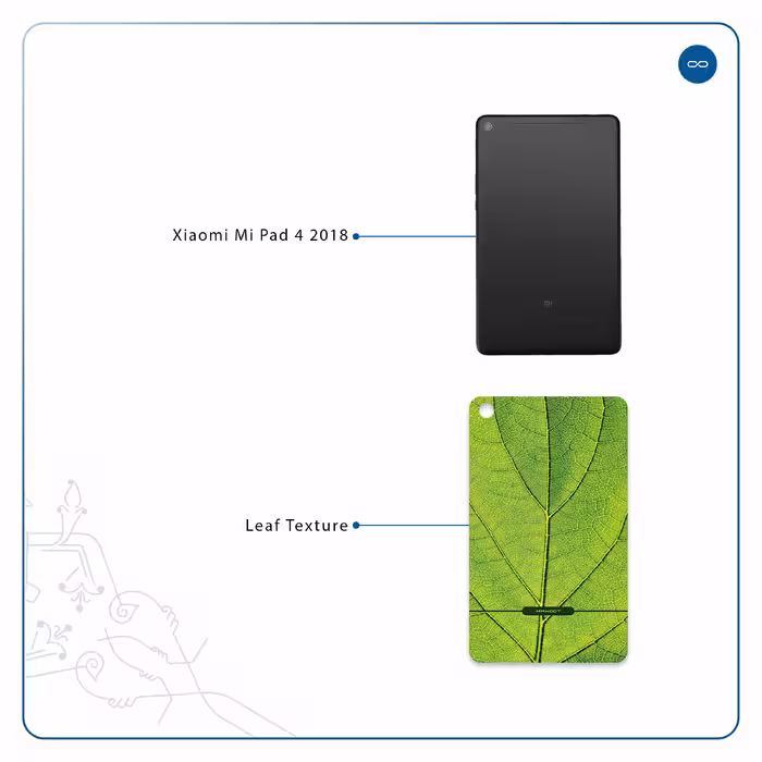 برچسب پوششی ماهوت مدل Leaf-Texture مناسب برای تبلت شیائومی Mi Pad 4 2018