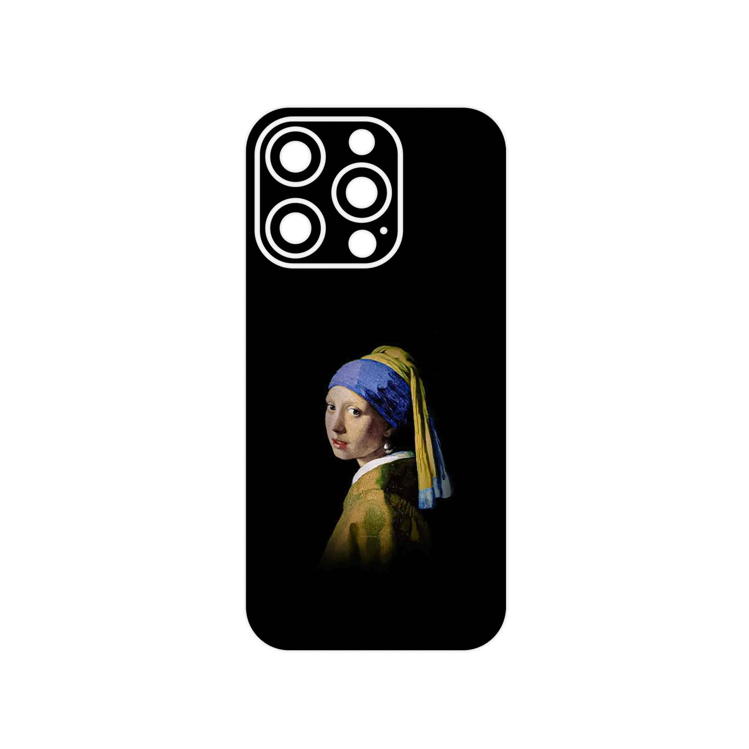 برچسب پوششی ماهوت مدل Girl with a Pearl Earring of Vermeer مناسب برای گوشی موبایل اپل iPhone 14 Pro