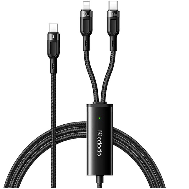 کابل تبدیل USB-C به USB-C/ لایتنینگ مک دودو مدل CA-8780 طول 1.2 متر