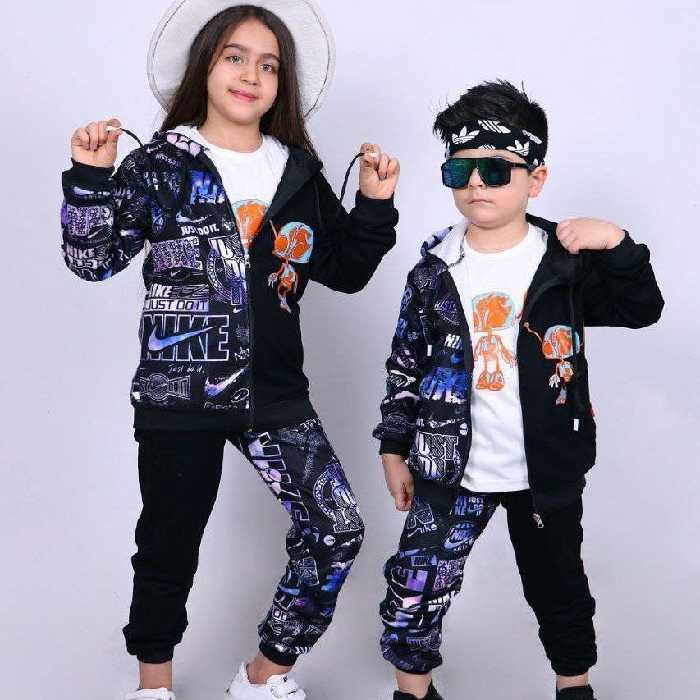 ست سویشرت و شلوار و تیشرت آدم فضایی طرح نایک (سه تیکه)