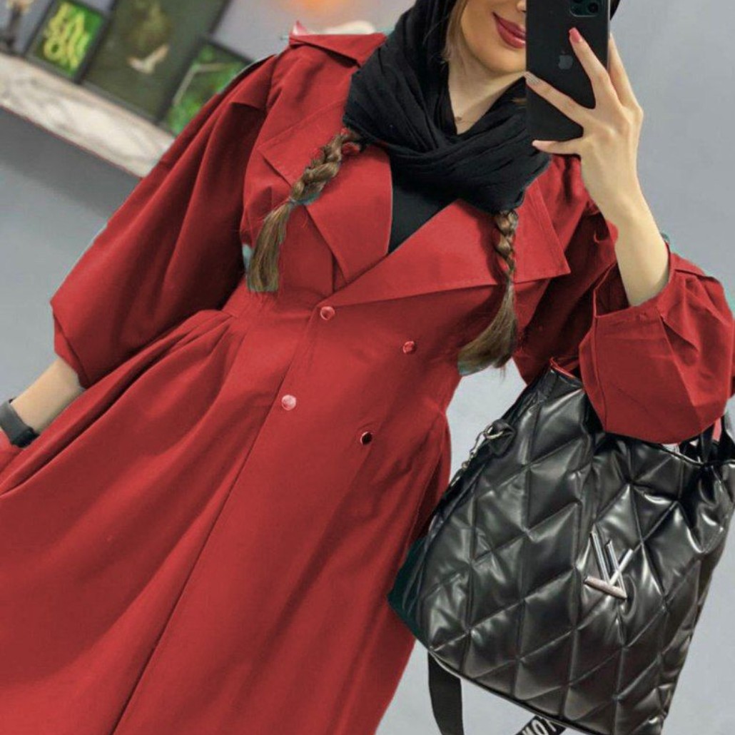 مانتو پاییزه میکرو دارای رنگبندی جذاب پاییزه( ارسال رایگان)