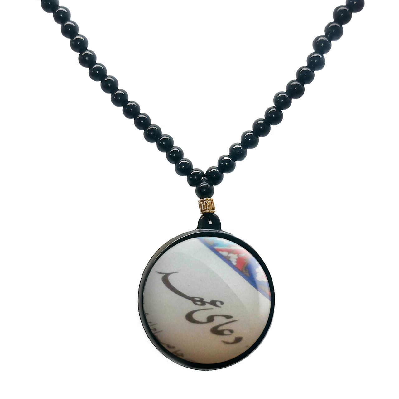 گردنبند پرمانه طرح امام زمان کد pmd.23639 مدل دو طرفه