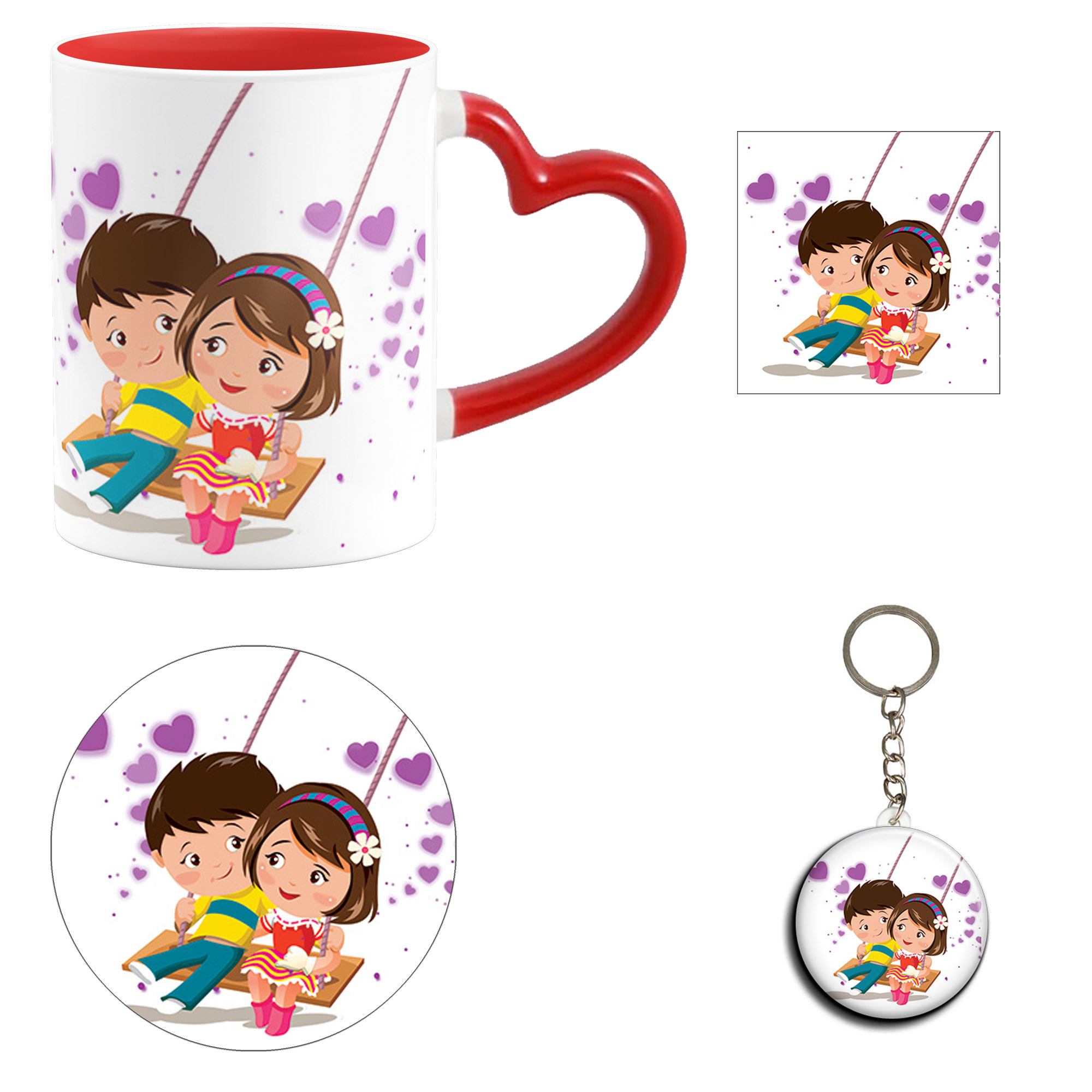 ست هدیه ماگ مدل روز عشق طرح عاشقانه کد M142