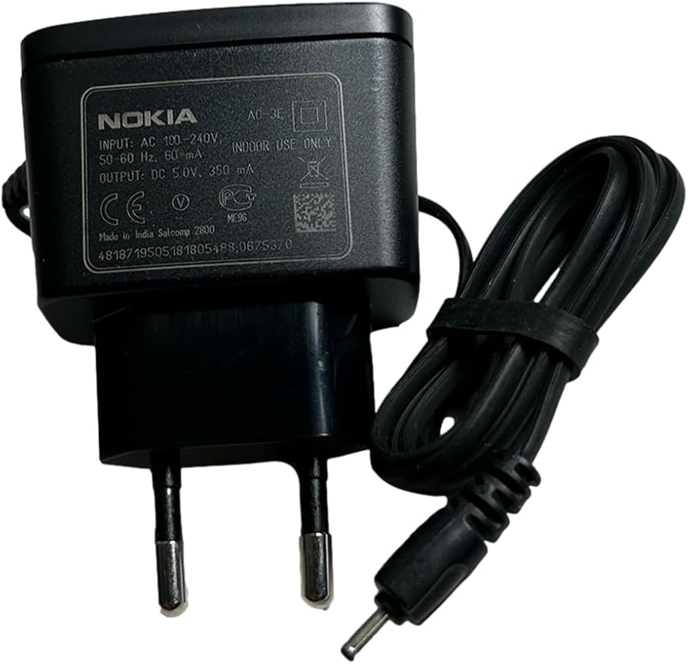 شارژر سوزنی یک تکه نوکیا مدل AC-3E