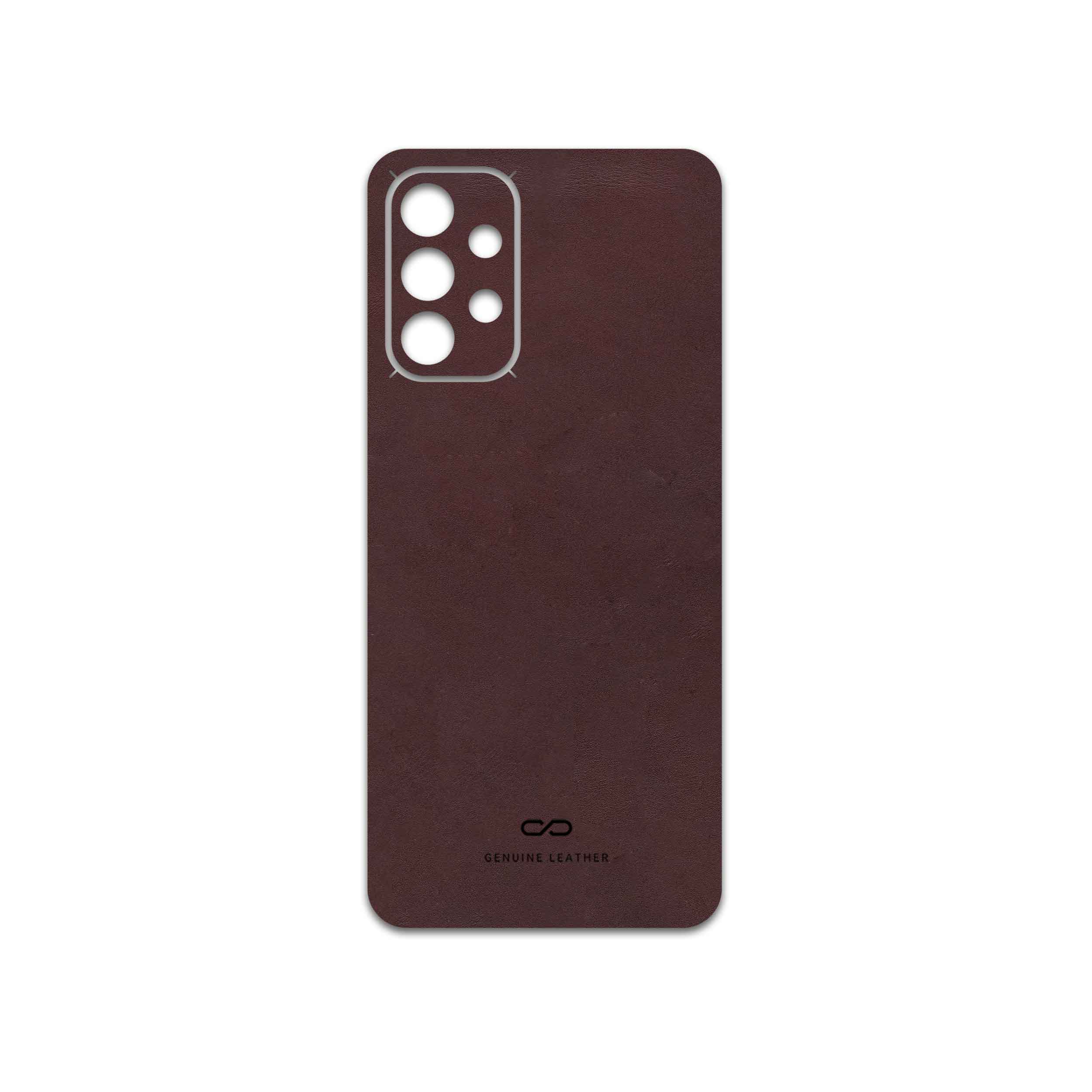 برچسب پوششی ماهوت مدل Matte-Dark-Brown-Leather مناسب برای گوشی موبایل سامسونگ Galaxy A23