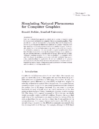 خرید و دانلود نسخه کامل کتاب Simulating natural phenomena for computer graphics