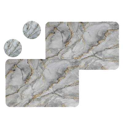 زیربشقابی طرح سنگ کد 8612 مجموعه 2عددی همراه زیرلیوانی