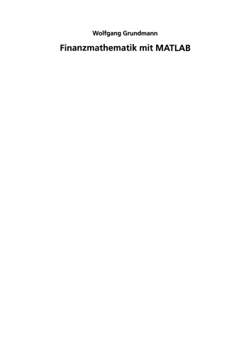 خرید و دانلود نسخه کامل کتاب Finanzmathematik mit MATLAB