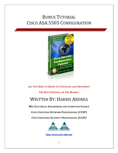 خرید و دانلود نسخه کامل کتاب Cisco ASA 5505 Configuration Tutorial