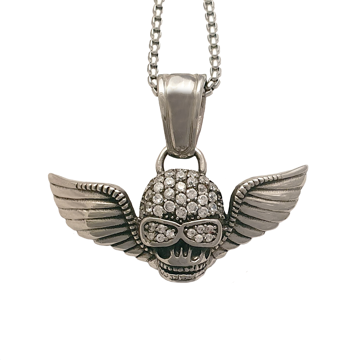 گردنبند لاکی ویش طرح اسکلت کد S-WING