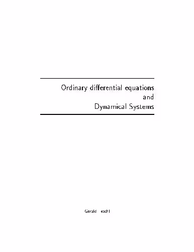 خرید و دانلود نسخه کامل کتاب Differential Equation - Ordinary Differential Equations