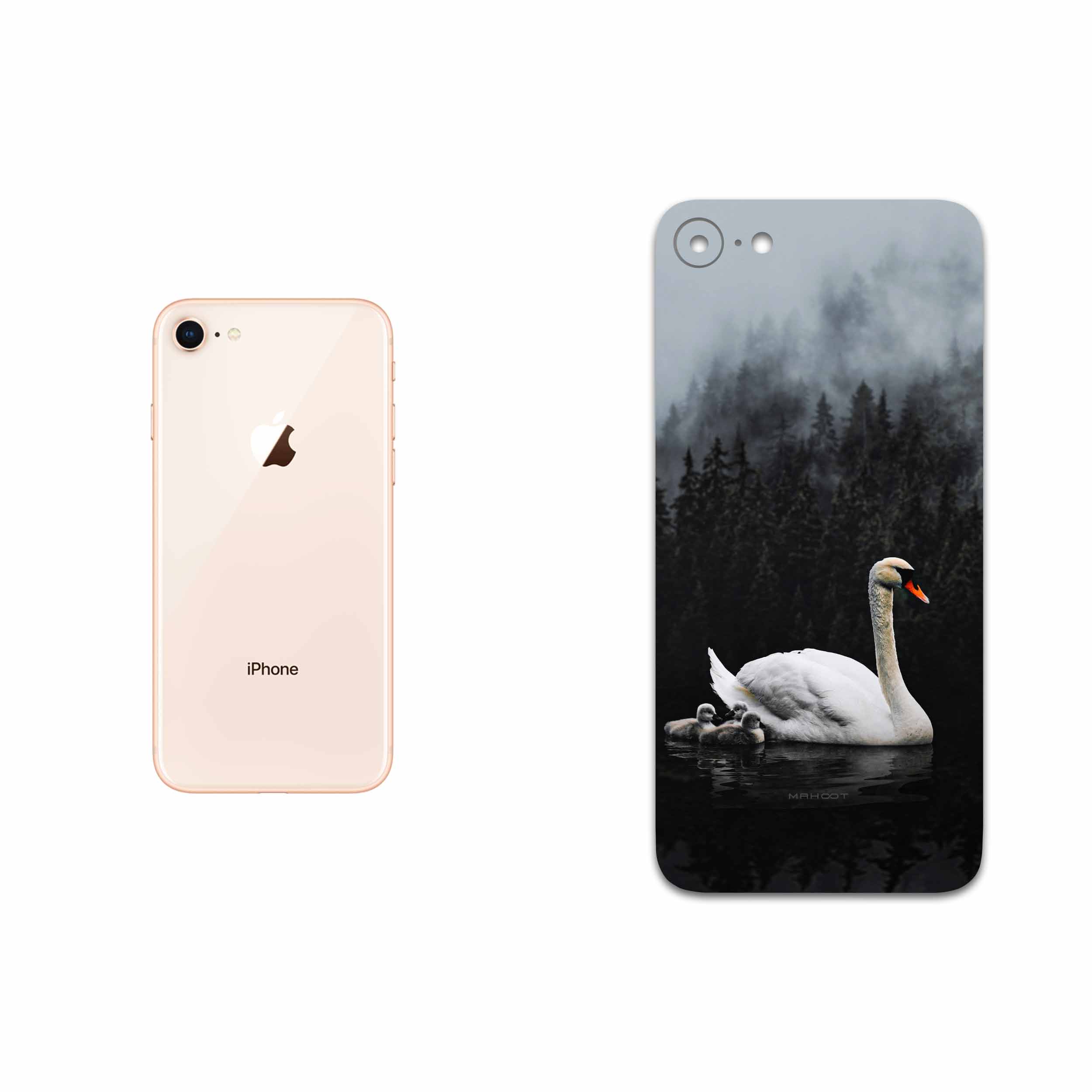 برچسب پوششی ماهوت مدل Swan Lake مناسب برای گوشی موبایل اپل iPhone 8