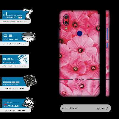 برچسب پوششی ماهوت مدل Pink-Flower-FullSkin مناسب برای گوشی موبایل شیائومی Redmi 7