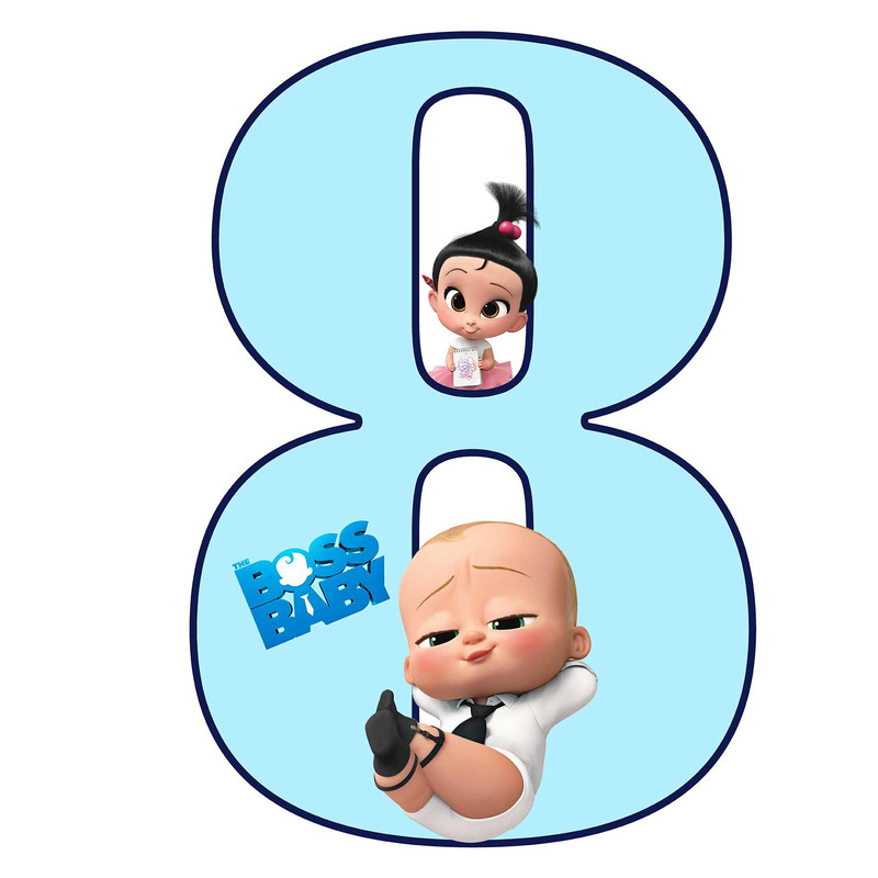 استند رومیزی مدل تولد عدد 8 طرح بچه رئیس کد 638