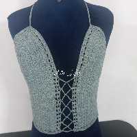 کراپ تاپ ، نیم تنه قلاب بافی زنانه و دخترانه پاپلی شاپ کد  CT002