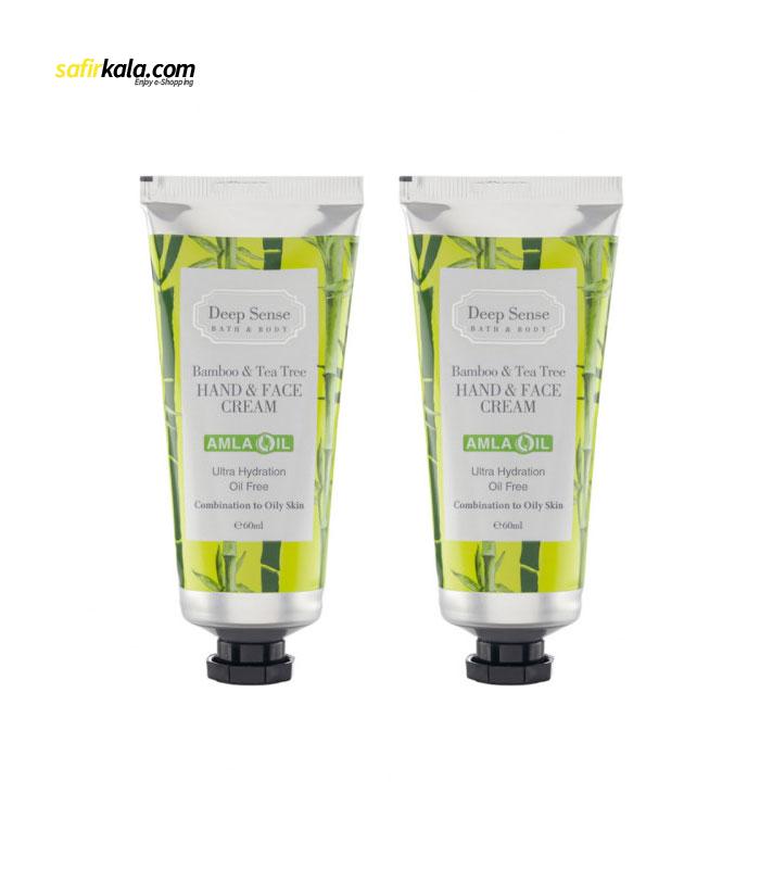 کرم مرطوب کننده دیپ سنس مدل درخت چای و عصاره بامبو حجم 60 میلی لیتر بسته 2 عددی