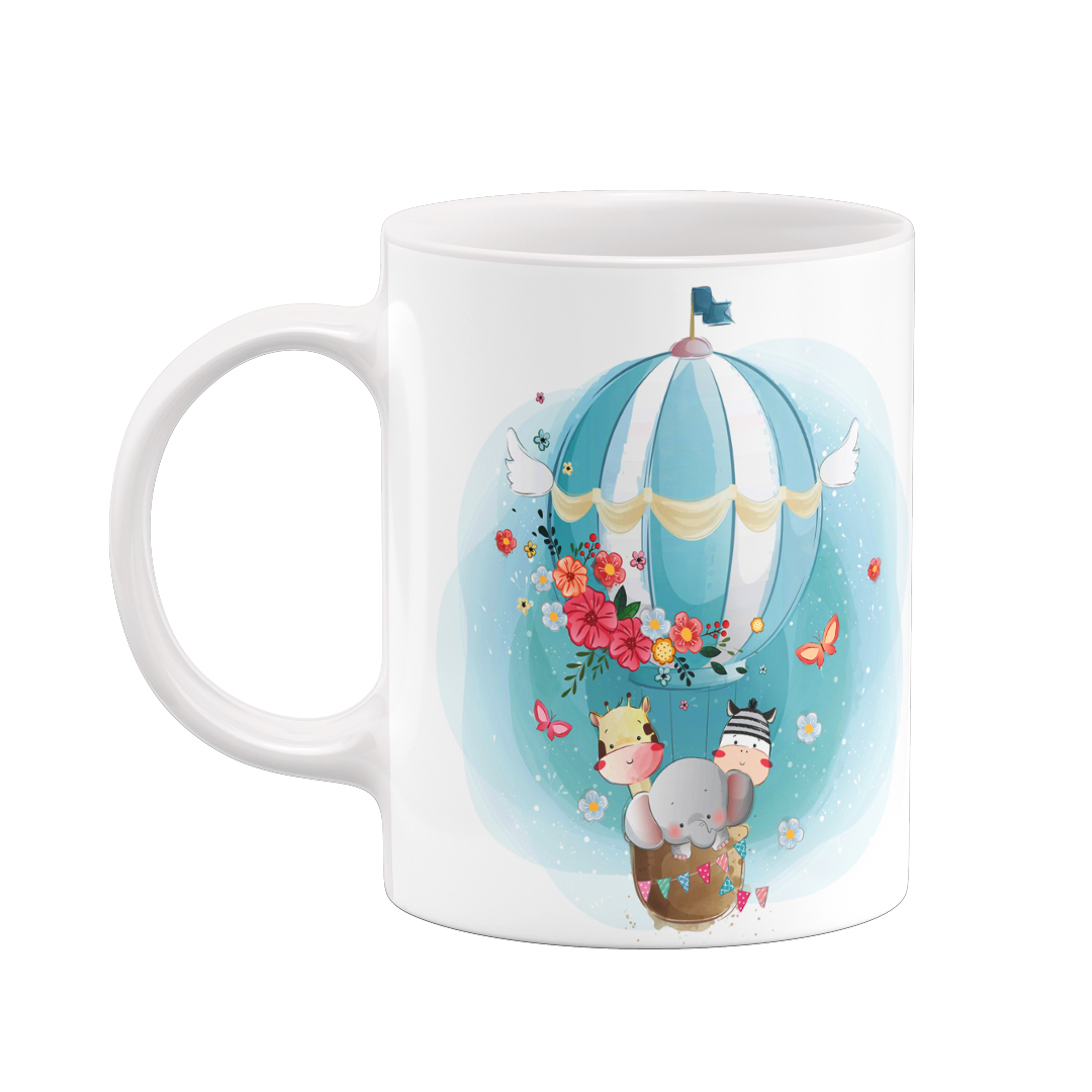 ماگ طرح حیوانات بالن سوار کد 49