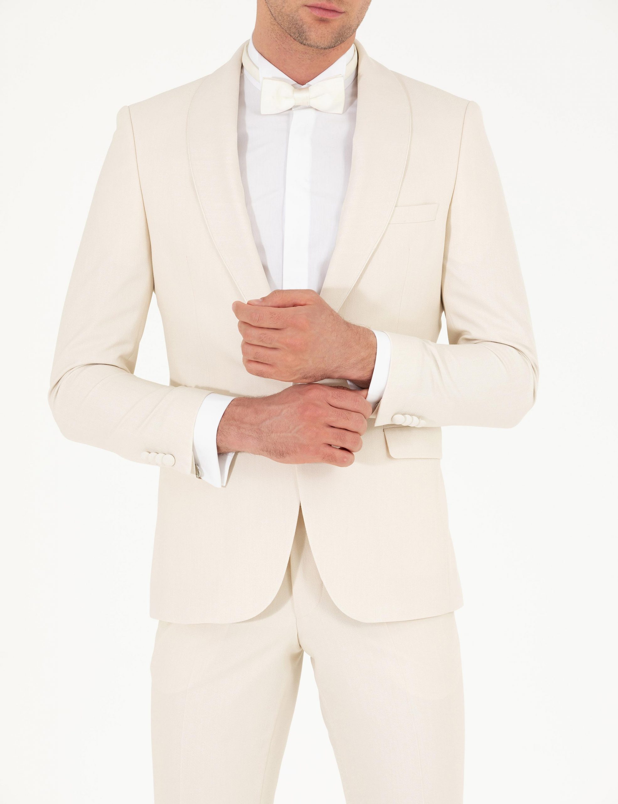 کت و شلوار مردانه بژ کاشارل