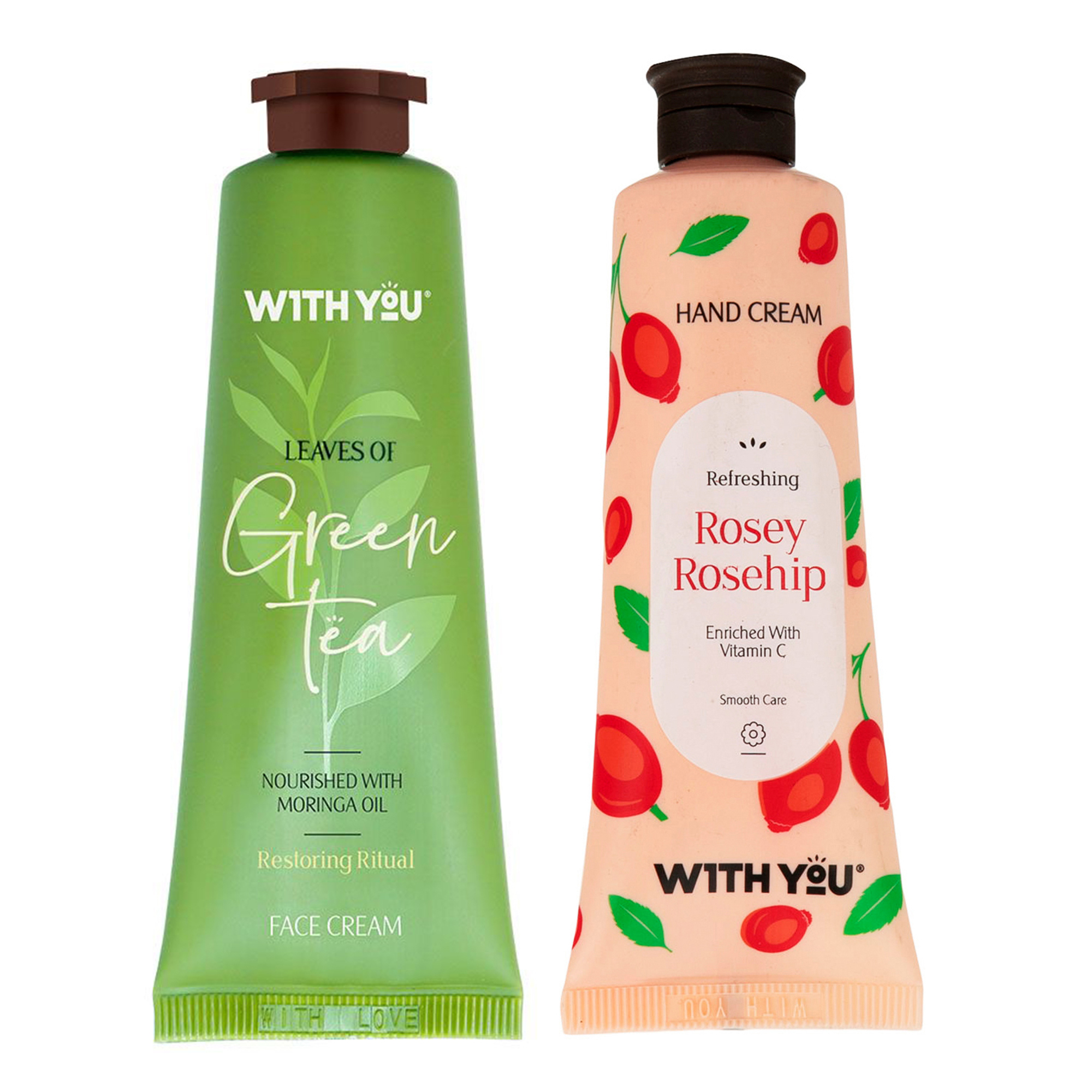 کرم مرطوب کننده ویت یو مدل GREEN TEA and Rosey Rosehip حجم 50 میلی لیتر مجموعه 2 عددی