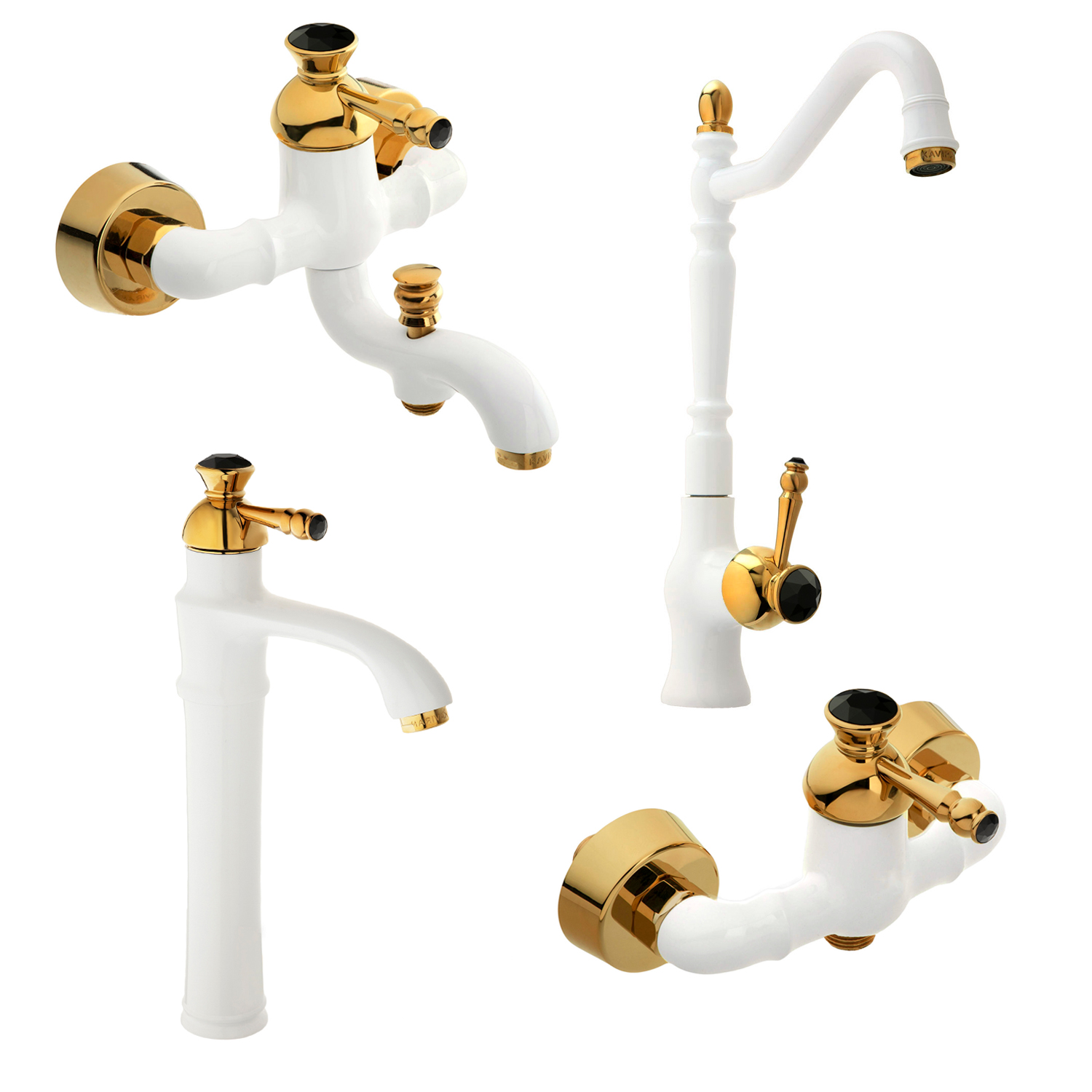 ست شیرآلات کویران آذر مدل فلورانس کد B-02 بسته 4 عددی