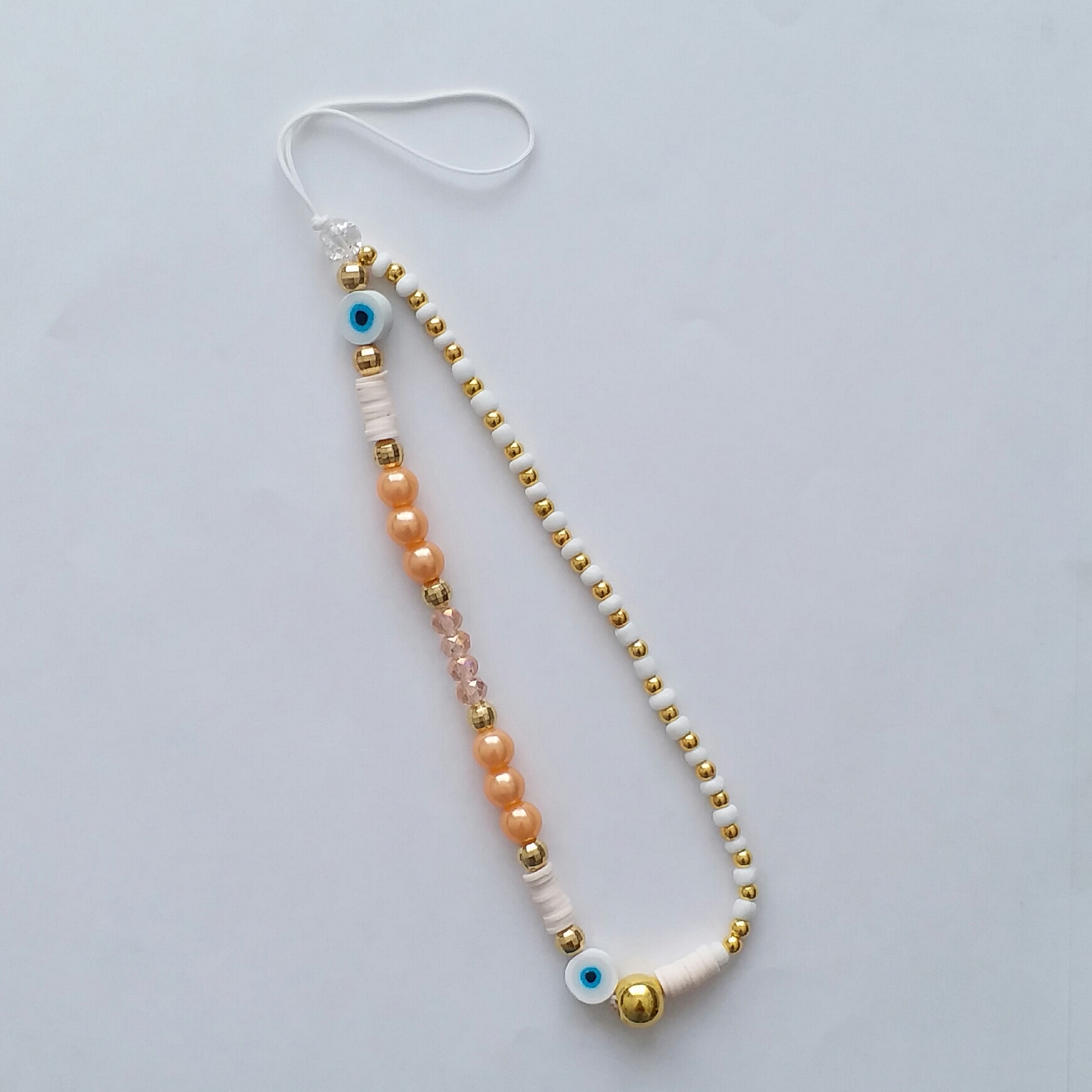 آویز موبایل مدل کریستال چشم زخم AM1010