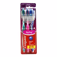 مسواک کلگیت COLGATE اصل مدل ZigZag با برس مدیوم بسته سه عددی