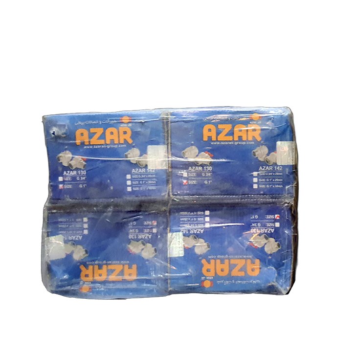 شیر زانویی چپقی آذر کد 130 سایز 1 کارتن 40 عددی