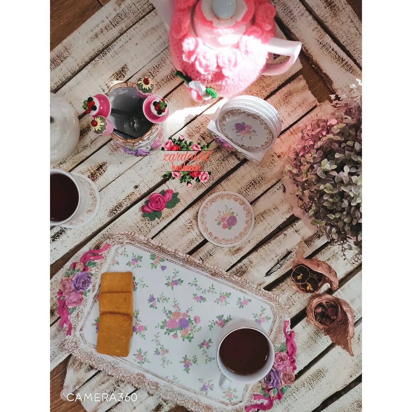 ست پذیرایی مدل دسته گلی