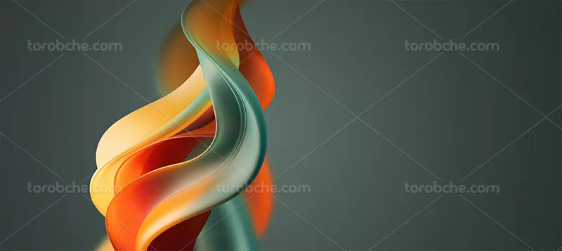 پس زمینه سه بعدی موج دار | گرافیک با طعم تربچه