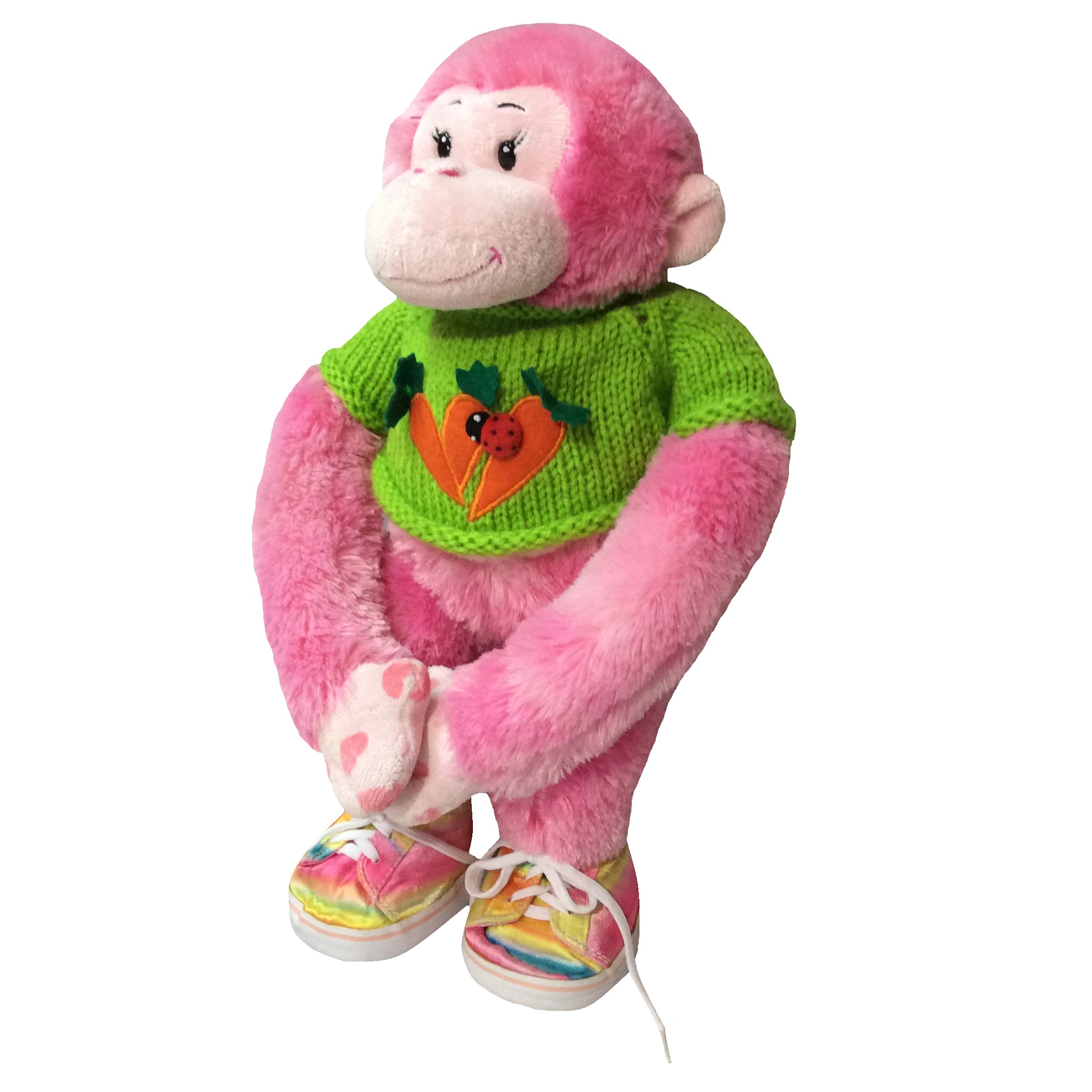 عروسک طرح میمون مدل Build a Bear Monkey کد SZ7/488 ارتفاع 43 سانتی‌متر