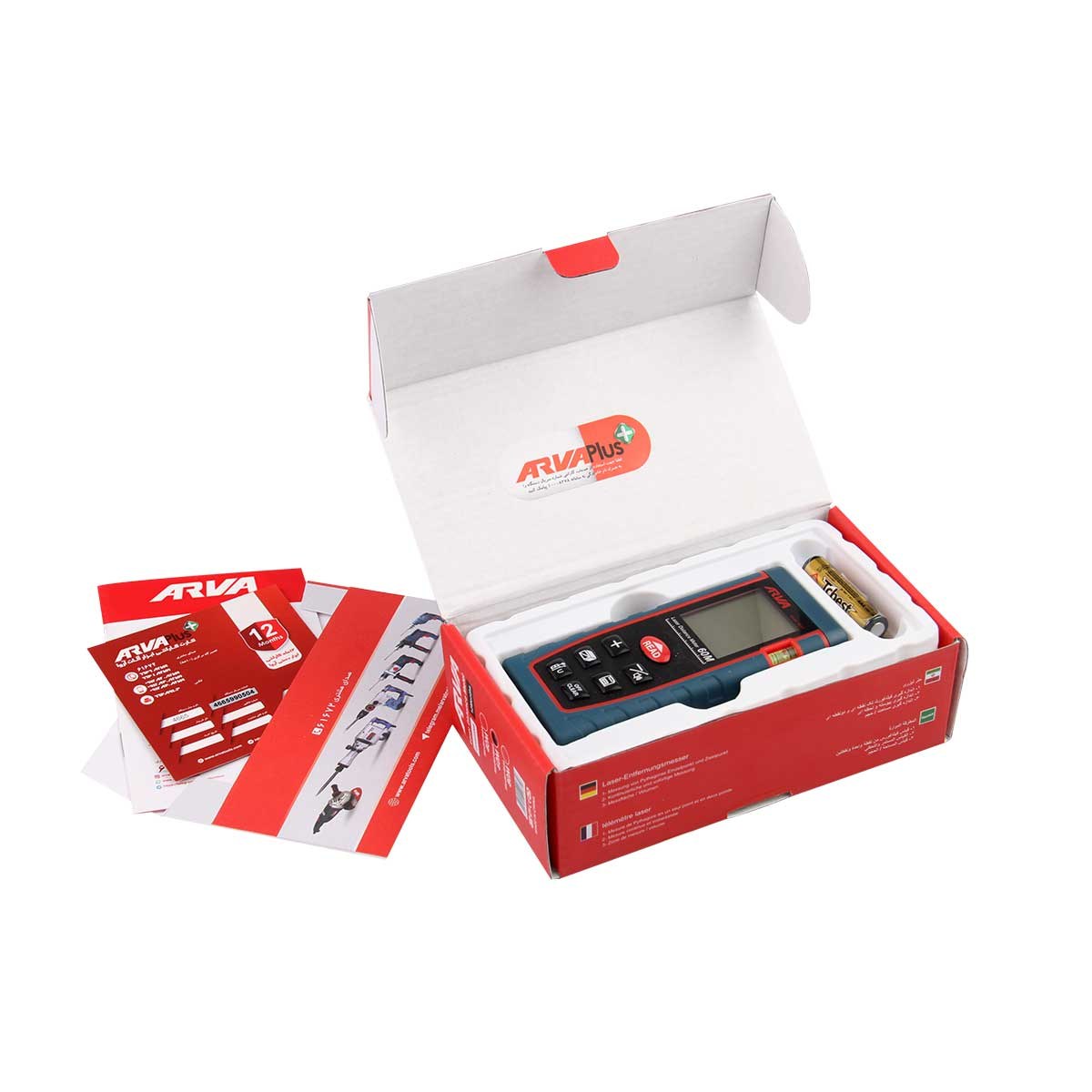 متر لیزری اروا  آروا 60 متری همراه کیف و 12ماه گارانتی