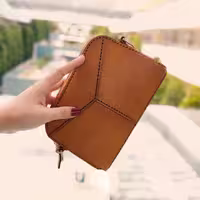کیف چرمی زنانه دستدوز آلا مدل آسو