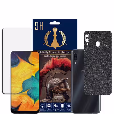 برچسب پوششی اینفینیتی مدل PRO MAX مناسب برای گوشی موبایل سامسونگ GALAXY A30 به همراه محافظ صفحه نمایش