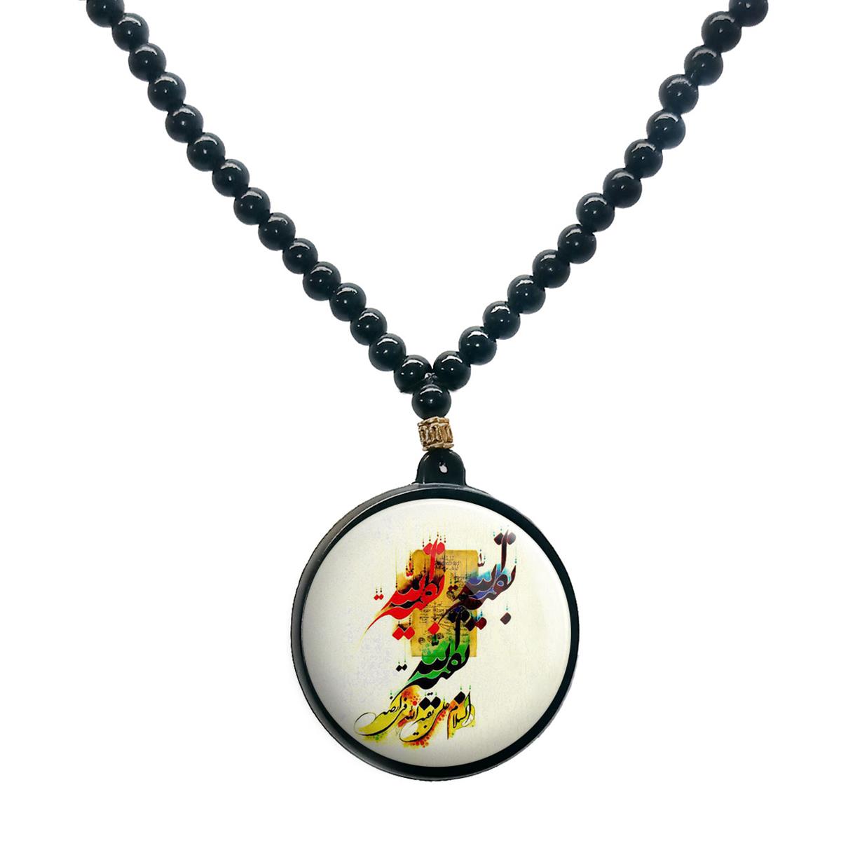 گردنبند پرمانه طرح امام زمان کد pmd.24069 مدل دو طرفه