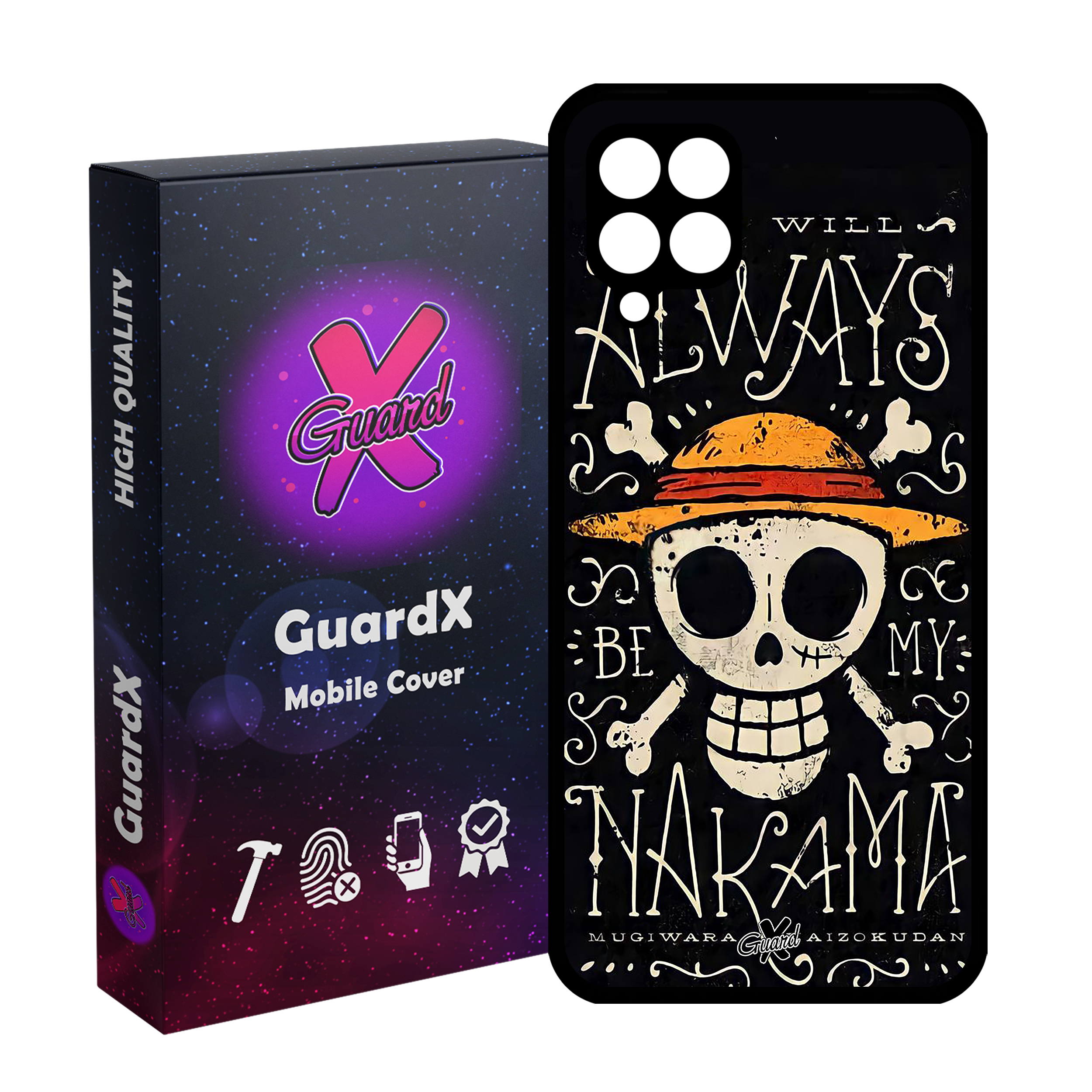 کاور گارد ایکس طرح لوفی انیمه مدل Glass10565 مناسب برای گوشی موبایل سامسونگ Galaxy M32 4G/M22 4G/F22