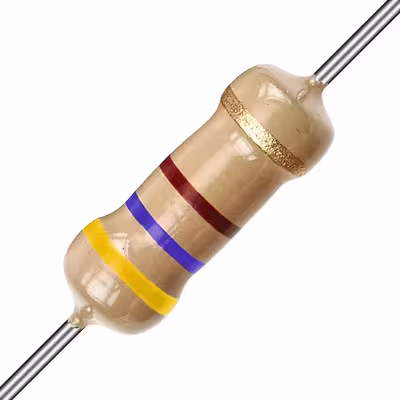 مقاومت 470اهم 1/4وات کد 470R1/4w بسته 12 عددی